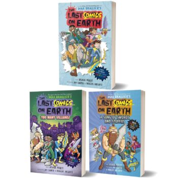 Last Comics on Earth Series 3-Book Collection ? The Last Kids on Earth, Too Many Villains and A Song of Swords and Stuffies by Max Brallier & Joshua Pruett