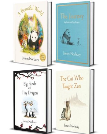 James Norbury 4-Book Hardcover Collection Set ? Big Panda and Tiny Dragon, A Beautiful World, The Journey & The Cat Who Taught Zen
