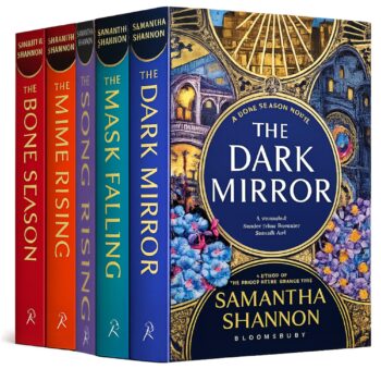The Bone Season series 5 books set by Samantha Shannon: The Bone Season, The Mime Order, The Song Rising, The Mask Falling & The Dark Mirror